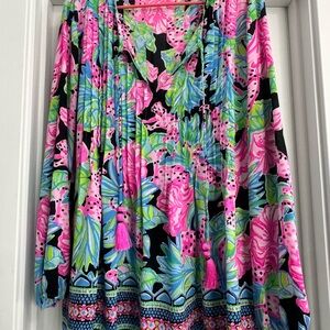 Lilly Pulitzer Pink and Blue Floral Tunic